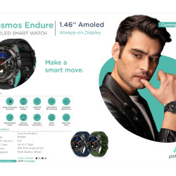 Pebble  Cosmos Endure Amoled Smart Watch  1.46  Amole Always -on Display PFB36