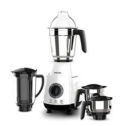 Philips Domestic Appliances 1000-Watt Mixer Grinder with 4 Stainless Steel Multipurpose Leak-Proof Jars, 3 Speed Control and Pulse function