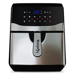 ﻿﻿Lifelong Digital Air Fryer LLHFD722 , 7.5 Litre XL LED Touch Screen, 12 Preset Cooking Modes, 1400 W , 85% Fat Reduced, 1-Year Warranty ( Silver & Black