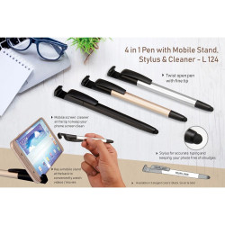  Power Plus 4 In 1 Pen With Mobile Stand, Stylus And Cleaner L124
